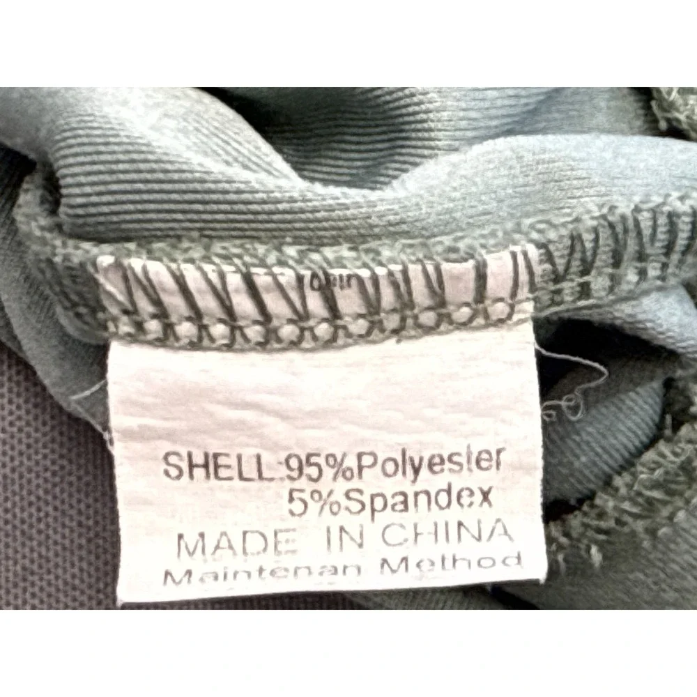 ANRABESS Half Zip Sweatshirt M Mint Green Long Sleeve Relaxed Fit Fleece